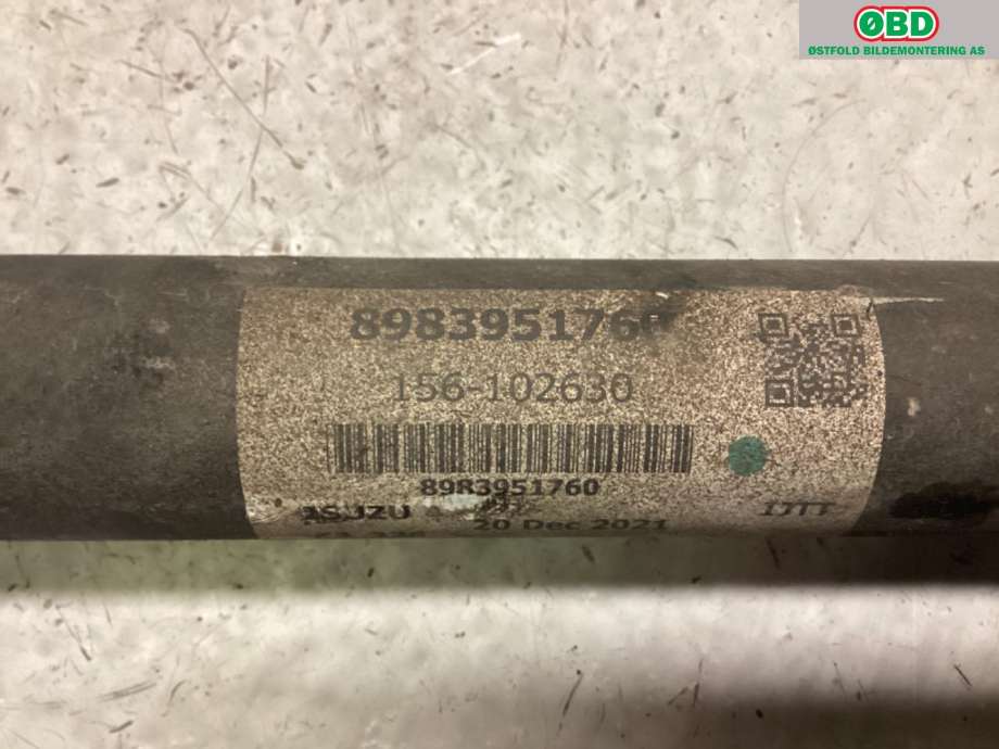Mellomaksel fremre til Isuzu D-Max 2021-->> (Type III) (Isuzu||8983951760)