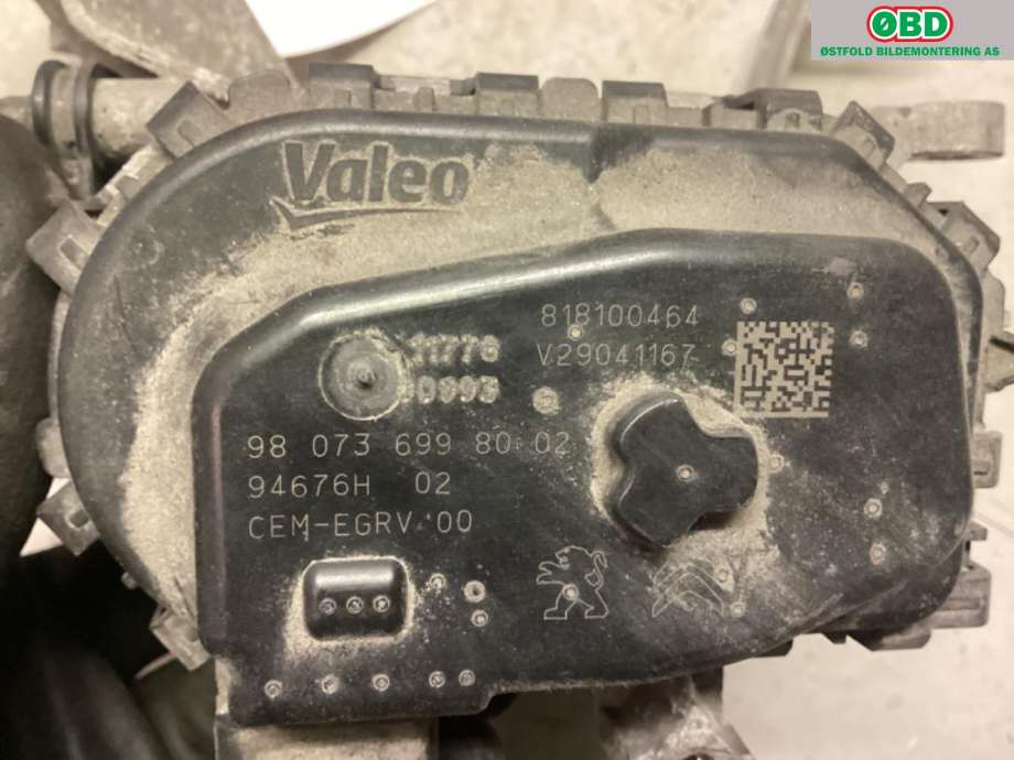 EGR-ventil til Citroën Berlingo 2015-2019 (Type II, Fase 2) (CITROEN|98 330 958 80|)