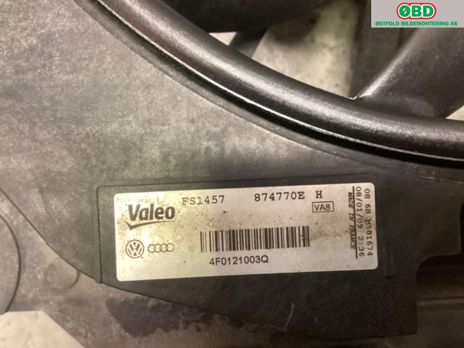 Kjølevifte til Audi A6 2008-2011 (Type III, Fase 2) (C6) (C6) (AUDI|4F0 959 455|4F0 959 455 A|4F0121003Q)