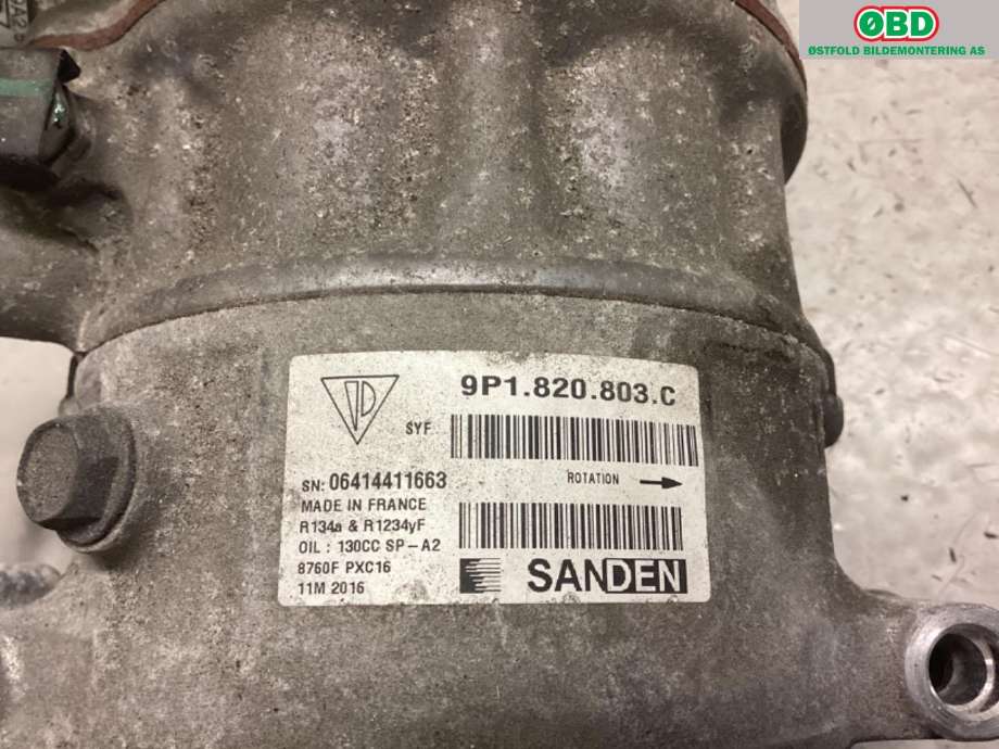 Aircondition kompressor til Porsche Boxster/Cayman 2016-->> (982) (982) (PORSCHE|9P1 820 803 E|)