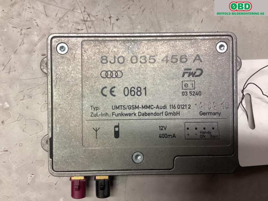 Antenne forsterker til Audi A4 2007-2014 (Type IV) (B8) (B8) (AUDI|8J0 035 456 A||8J0035456A)