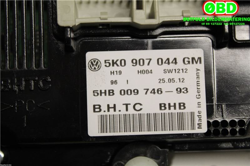 Varmeapparat betjening til VW Golf VI 2008-2012 (VOLKSWAGEN|5K0 907 044 GM||5K0907044GM)