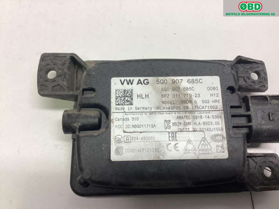 Sensor radar til VW e-Golf 2017-2020 (Fase 2)  (VOLKSWAGEN|5Q0 907 685 C||5Q0907685C)