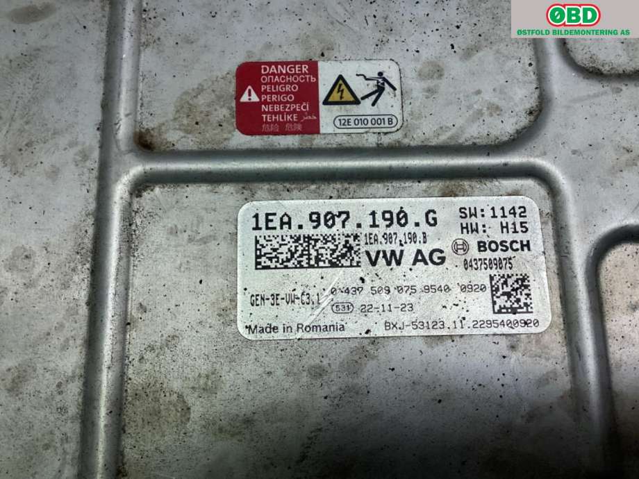 Inverter elbil til VW ID.3 2020-->>  (VOLKSWAGEN|1EA 907 190 G|)