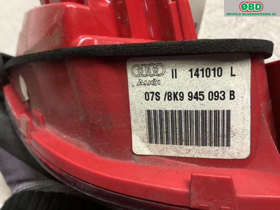 Baklykt venstre indre til Audi A4, Allroad 2009-2016 (Type I) (B8) (B8) (AUDI|8K9 945 093 B||8K9945093B)
