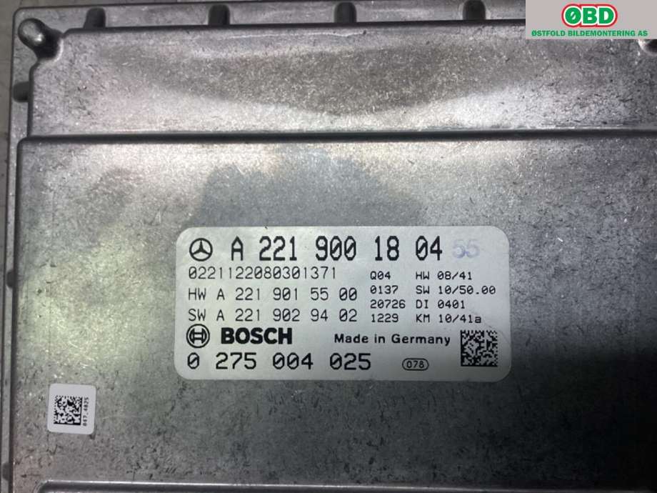 Styreenhet diverse til Mercedes S-Klasse 2005-2013 (W221) (W221) (MERCEDES|A 221 900 18 04||2219001804)