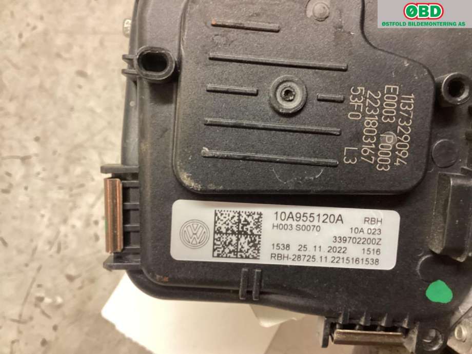 Viskermotor frontrute til VW ID.3 2020-->>  (VOLKSWAGEN|10A 955 114 A|)