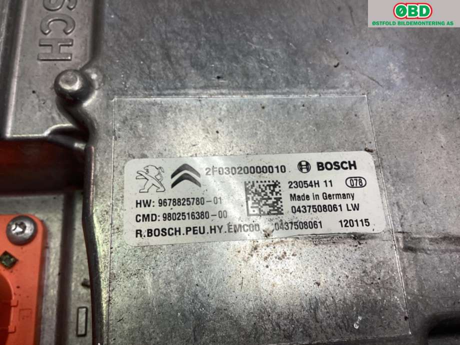 Batterilader (OBC - On Board Charger) til Peugeot 508 2011-2014 (Type I, Fase 1) (PEUGEOT|)