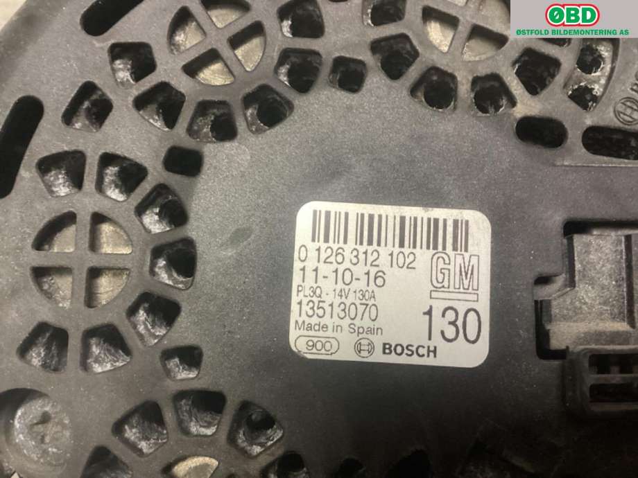 Dynamo til Opel Astra K 2015-->>  (OPEL|13587308|)