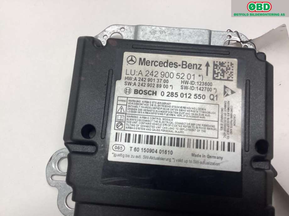 Airbag elektronikk til Mercedes B-Klasse 2011-2018 (W246) (W246) (MERCEDES|A 242 900 52 01||2429005201)