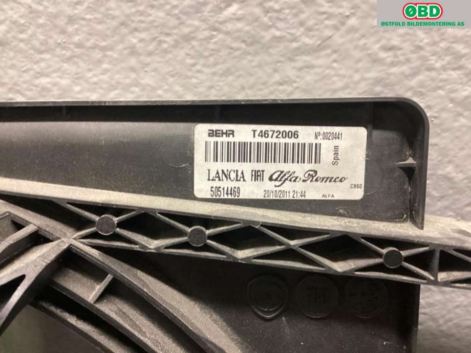 Kjølevifte til Alfa Romeo Giulietta 2010-2018  (ALFA ROMEO|50532837|)