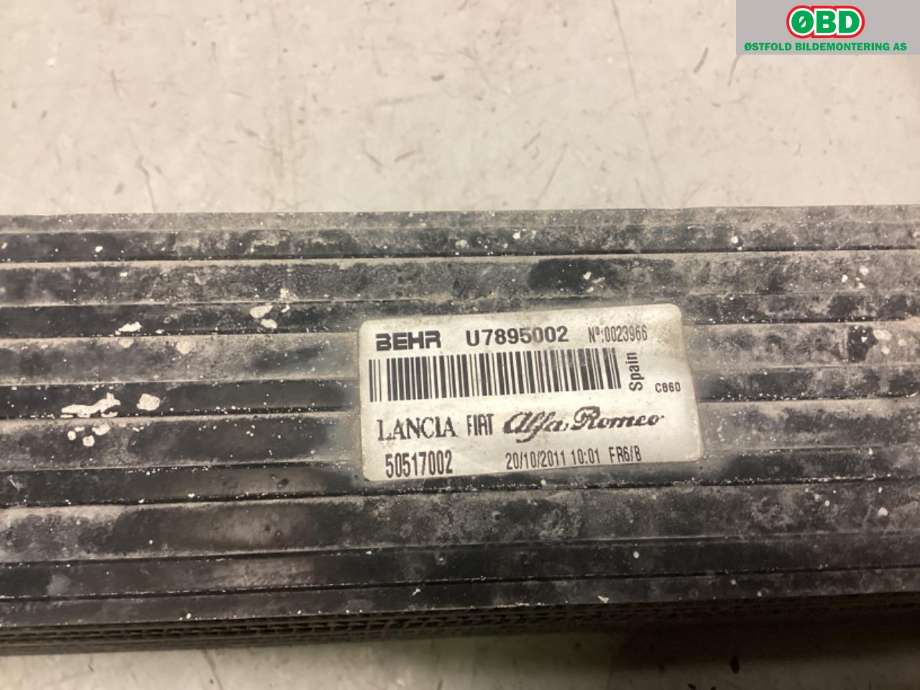 Intercooler til Alfa Romeo Giulietta 2010-2018  (ALFA ROMEO|50517002|)