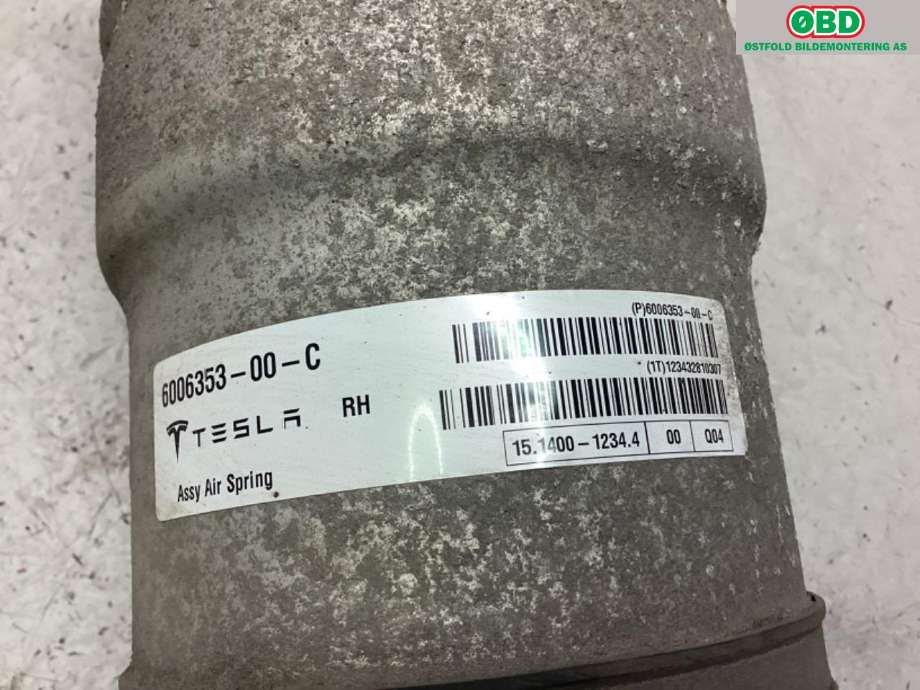 Fjær foran nivå luftpute/belg til Tesla Model S 2013-2016 (Fase 1)  (TESLA|6006353-00-C|)