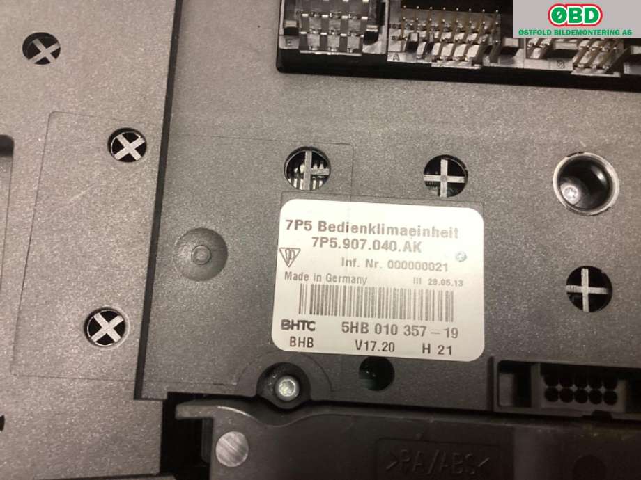 Varmeapparat betjening til Porsche Cayenne 2010-2017 (92A) (92A) (PORSCHE|958 653 102 06||7P5907040AK)