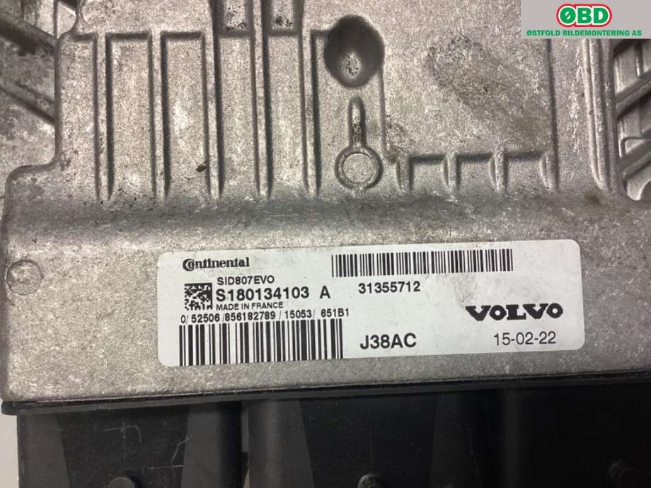 Styreenhet motor til Volvo V70 2014-2016 (Type III, Fase 2)  (VOLVO|36001832|)
