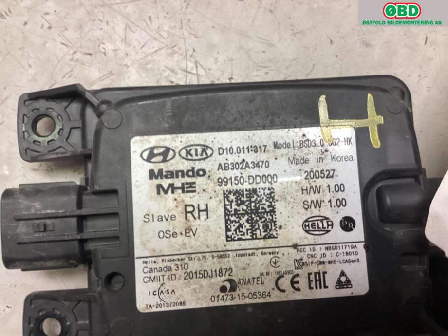 Sensor radar til Hyundai Kona 2017-2021 (Type I, Fase 1)  (HYUNDAI|99150DD000|)