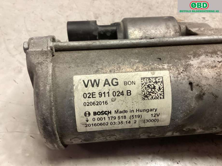Starter til VW Golf VII 2017-2020 (Fase 2)  (VOLKSWAGEN|02E 911 024 B|02E 911 022 H|)