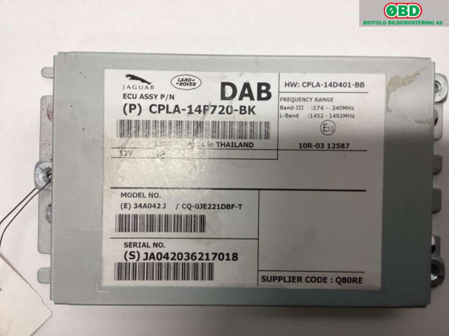 Bilstereo diverse til Land Rover Range Rover 2013-->> (Type IV)  (LAND-ROVER|LR055684||CPLA14F720BK)