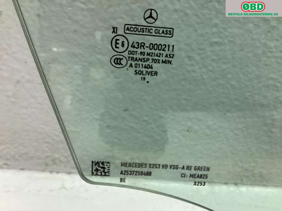 Siderute høyre foran til Mercedes GLC 2015-2022 (X253) (X253) (MERCEDES|A 253 725 84 00|)