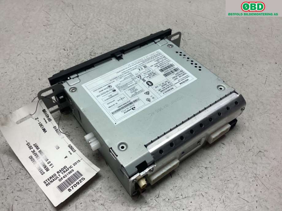 Bilstereo til Renault Trafic 2014-->>  (RENAULT|281151569R|)