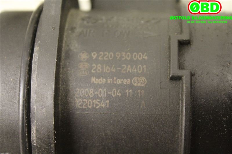 Luftmengde/luftmassemåler til Hyundai i30 2007-2012 (Type I)  (HYUNDAI|281642A401|9220930004)