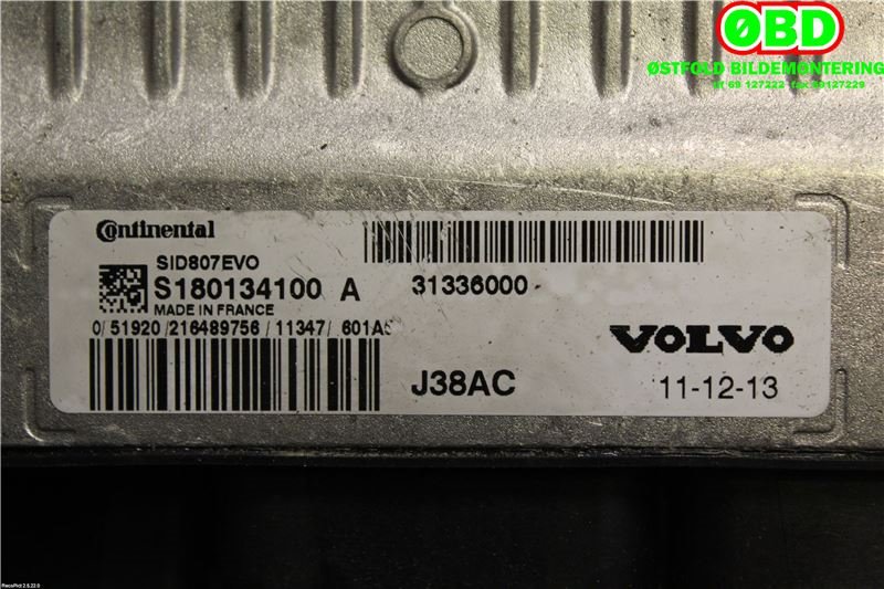 Styreenhet motor til Volvo V50 2007-2012 (Fase 2)  (VOLVO|36001648||31336000)