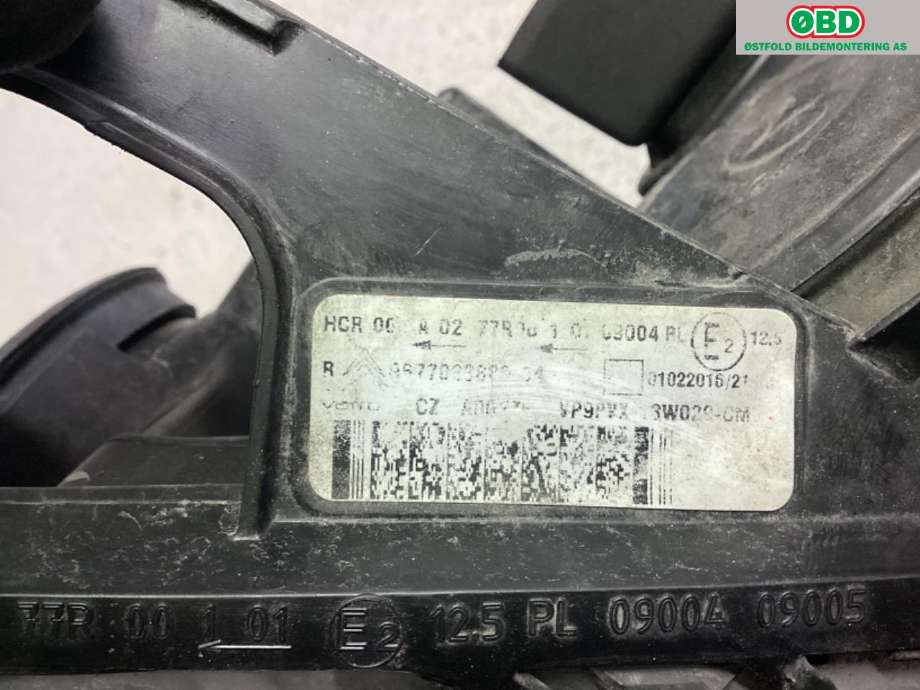 Frontlykt høyre halogen til Citroën C3 2010-2016 (Type II) (CITROEN|16 069 314 80|)