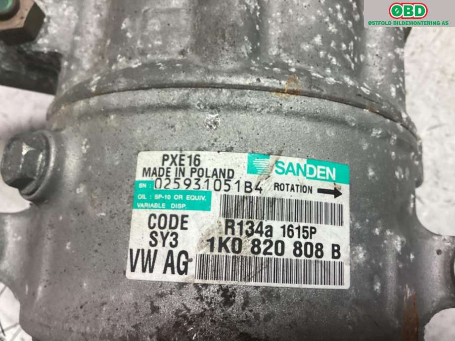 Aircondition kompressor til Škoda Superb 2008-2015 (Type II)  (SKODA|1K0 820 859 QX|)
