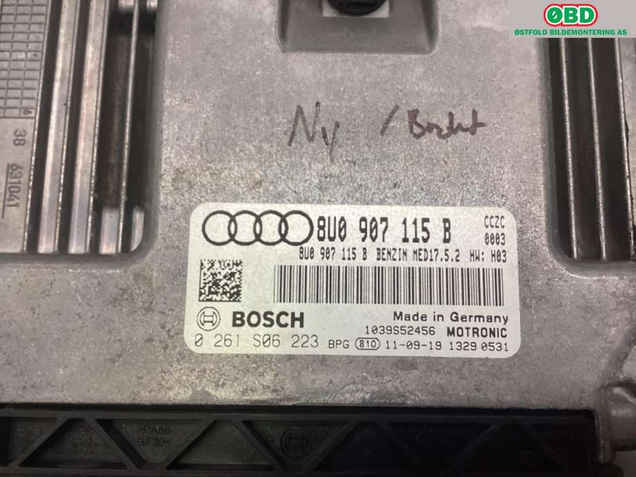 Styreenhet motor til Audi Q3 2011-2014 (Type I, Fase 1)  (|8U0907115B)