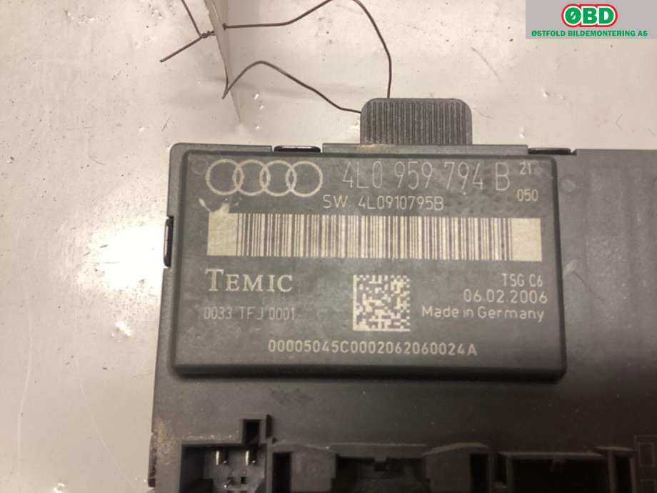 Styreenhet dør venstre foran til Audi Q7 2006-2010 (Type I, Fase 1)  (AUDI|4L0 959 794 B||4L0959794B)
