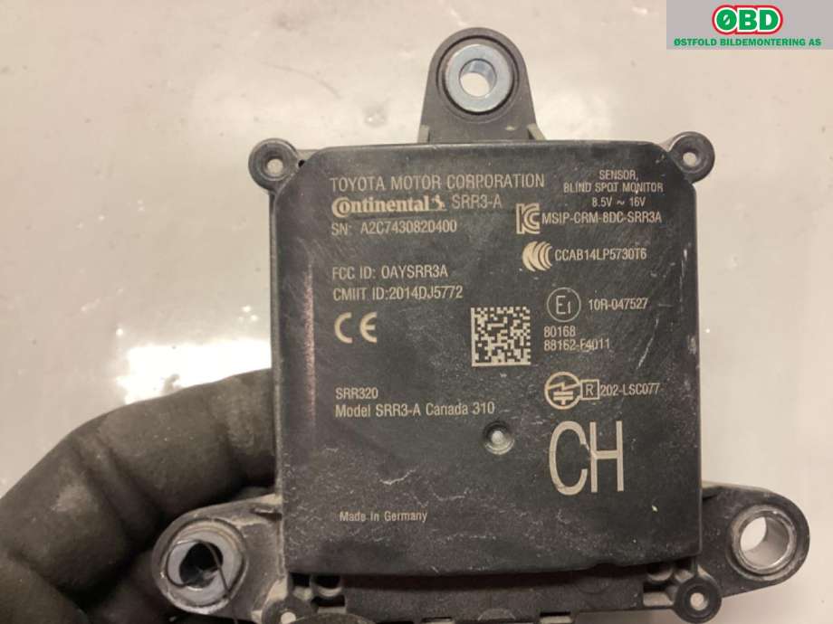 Sensor radar til Toyota C-HR 2016-->> (TOYOTA|88162F4011|)