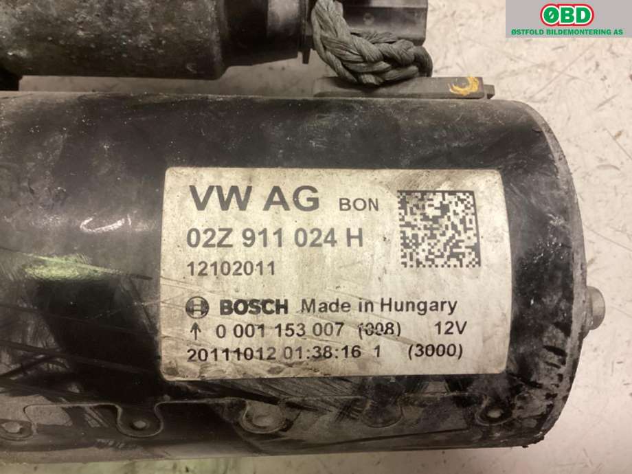 Starter diesel til VW Passat 2011-2015 (B7) (B7) (VOLKSWAGEN|02Z 911 024 H|)
