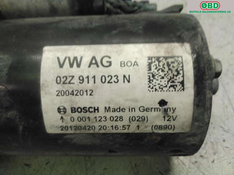 Starter diesel til Škoda Superb 2008-2015 (Type II)  (SKODA|02Z 911 024 K|02Z 911 023 NX|)