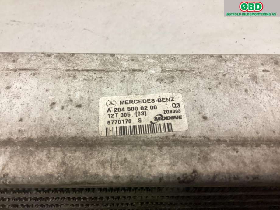 Intercooler til Mercedes E-Klasse 2013-2016 (Fase 2) (W212) (W212) (MERCEDES|A 204 500 02 00|)