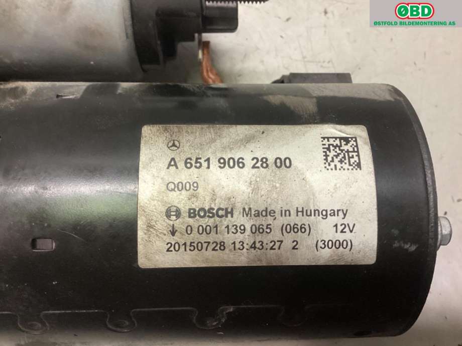 Starter diesel til Mercedes GLC 2015-2022 (X253) (X253) (MERCEDES|A 651 906 28 00||6519062800)