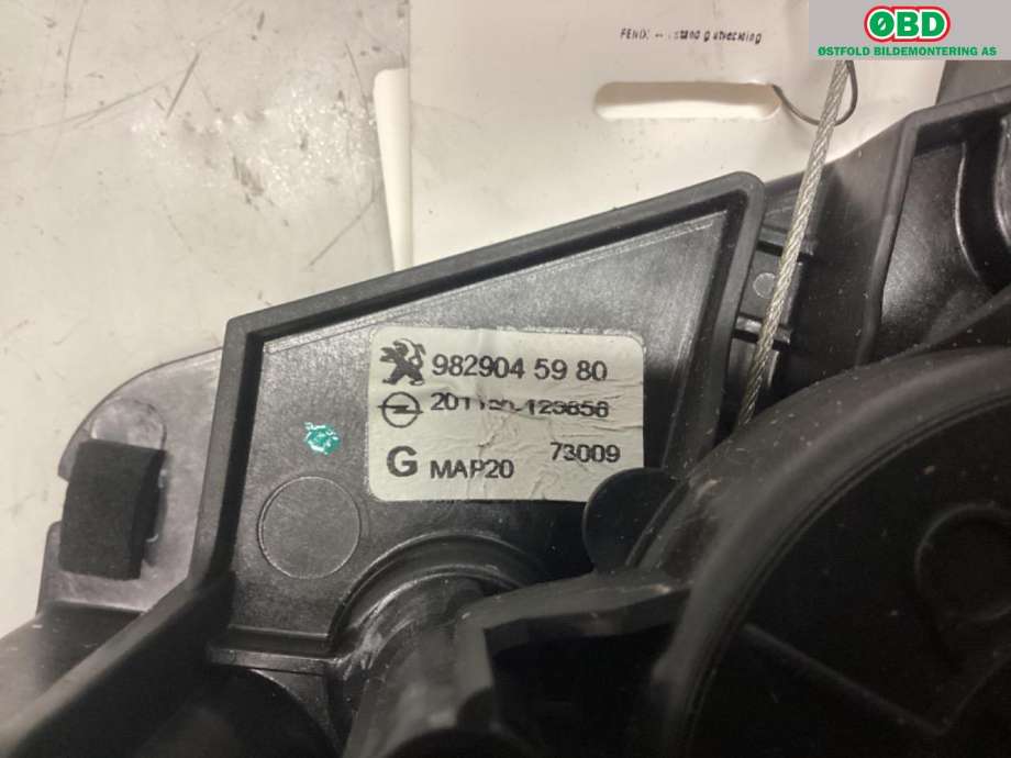 Ruteheis venstre bak til Peugeot 208 2019-->> (Type II)  (PEUGEOT|98 290 459 80|)