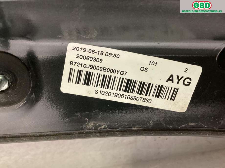 Spoiler bakluke til Hyundai Kona 2017-2021 (Type I, Fase 1) (HYUNDAI|87210J9000|)