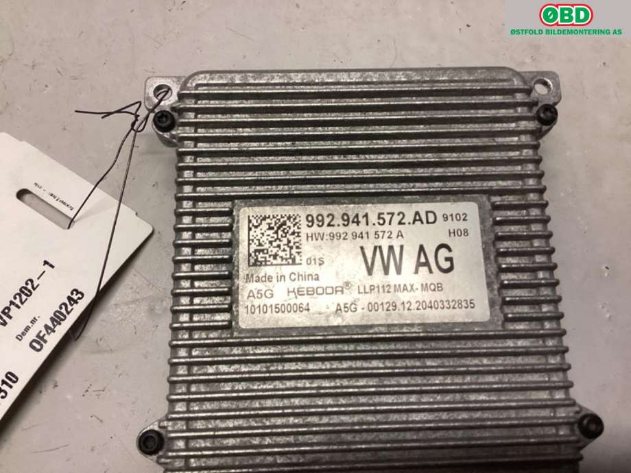 Styreenhet xenon/ballast til Škoda Enyaq 2021-->>  (992 941 572 AD||992941572AD)