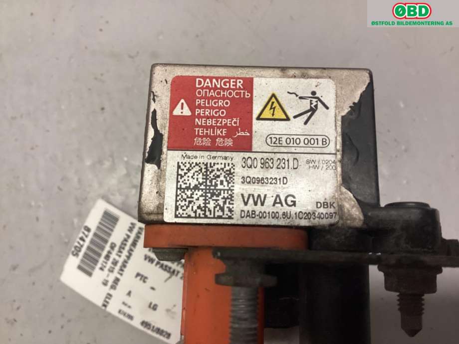 Varmeapparat register til VW Passat 2015-2019 (Fase 1) (B8) (B8) (VOLKSWAGEN|3Q0 819 013 D|)