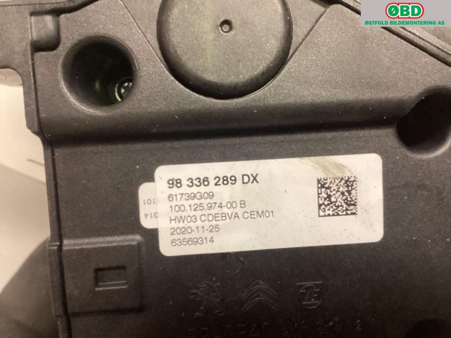 Girstang/girvelger automat til Peugeot 208 2019-->> (Type II)  (PEUGEOT|16 635 760 80||98336289DX)
