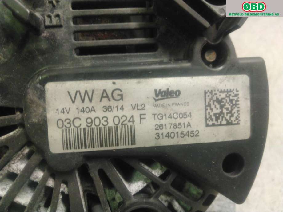 Dynamo til VW Passat 2011-2015 (B7) (B7) (VOLKSWAGEN|03C 903 024 F|)