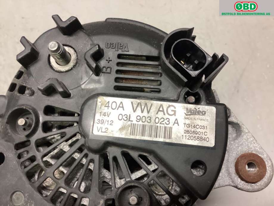 Dynamo til VW Touran 2010-2015 (Type I, Fase 3)  (VOLKSWAGEN|03L 903 023||03L903023A)