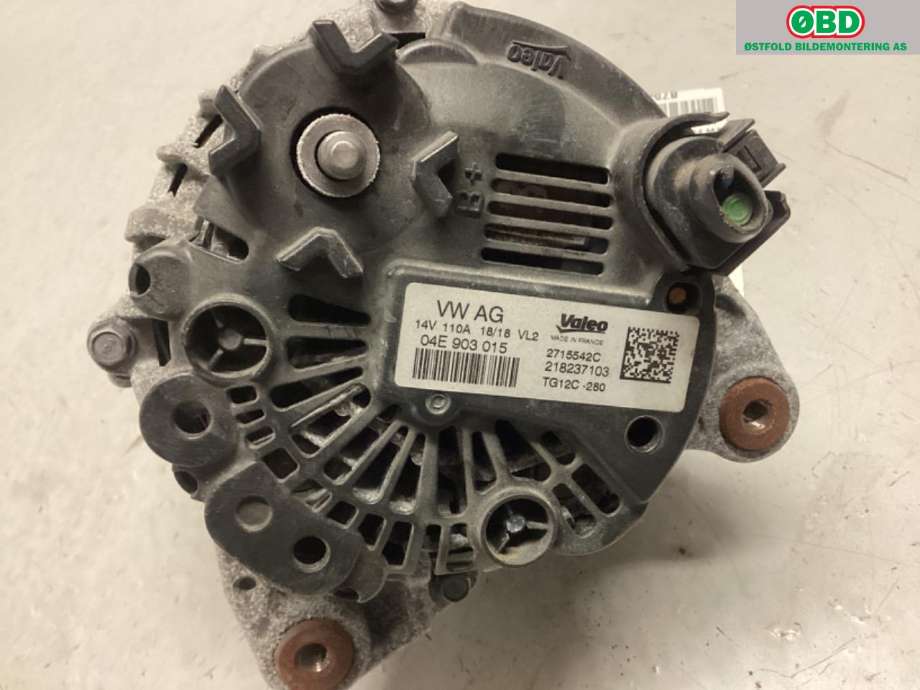 Dynamo til VW Polo 2017-2021 (Type VI, Fase 1)  (VOLKSWAGEN|04E 903 015 A|04E 903 015|)