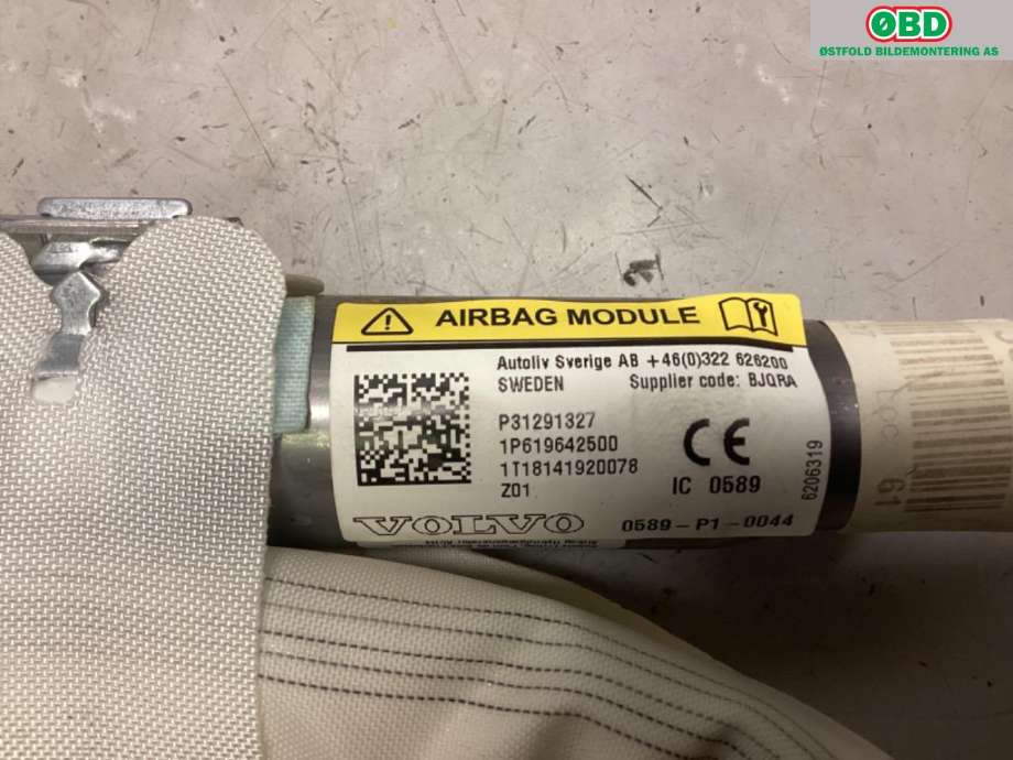 Airbag gardin høyre til Volvo V40 2012-2019  (VOLVO|)