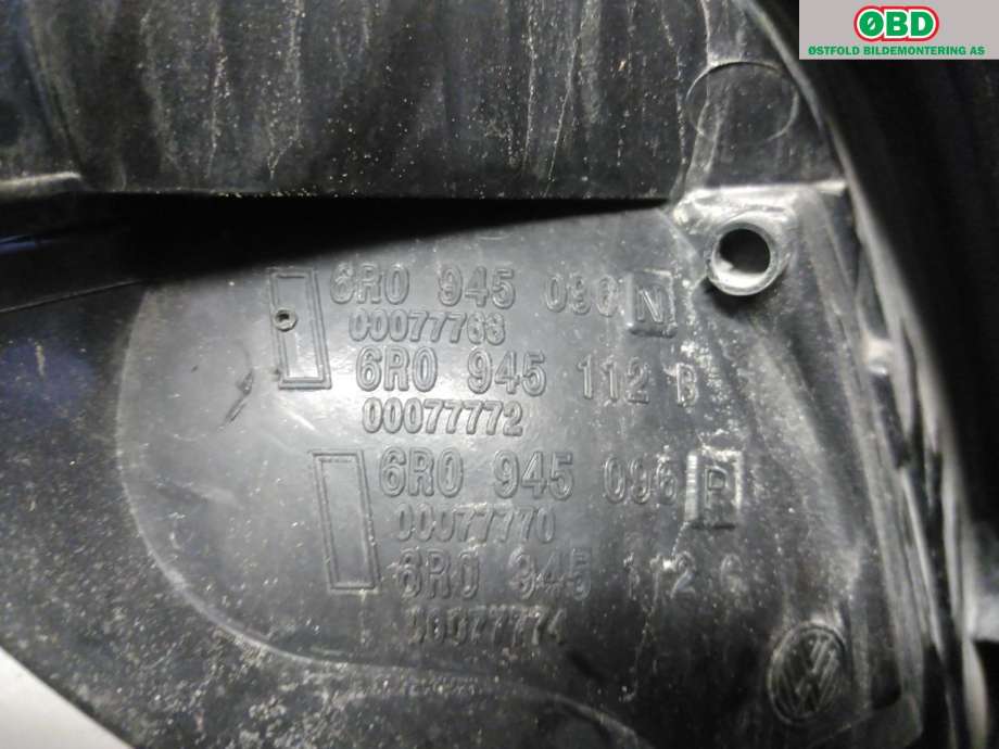 Baklykt høyre til VW Polo 2009-2014 (Type V, Fase 1)  (VOLKSWAGEN|6R0 945 096 AH|)