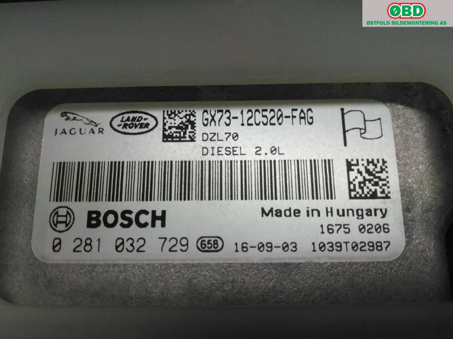 Styreenhet motor til Land Rover Range Rover, Evoque 2011-2019 (Type I) (LAND-ROVER|LR092668|GX7312C520FAH|GX7312C520FAG)
