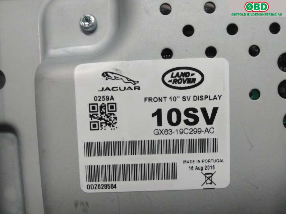 Instrument kjørecomputer til Land Rover Range Rover, Evoque 2011-2019 (Type I) (LAND-ROVER|LR088626|)