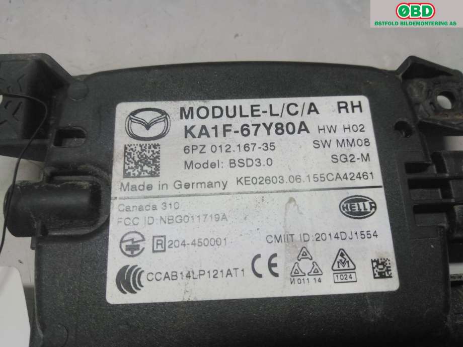 Sensor radar til Mazda CX-5 2012-2017 (Type I)  (MAZDA|KA1F-67Y80A|)