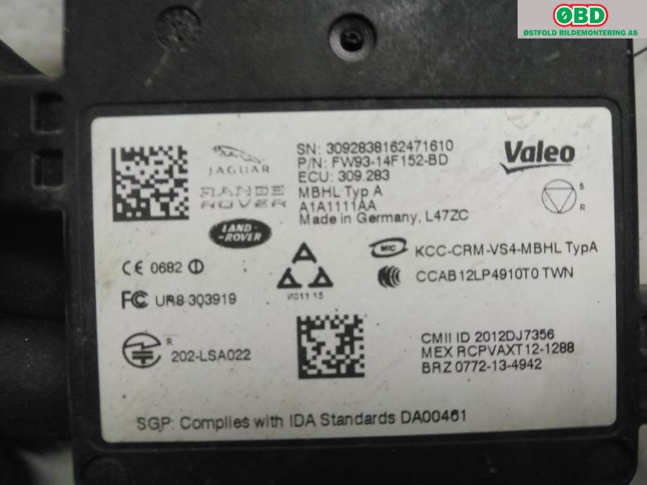 Sensor radar til Land Rover Range Rover, Evoque 2011-2019 (Type I)  (LAND-ROVER|LR075056|)