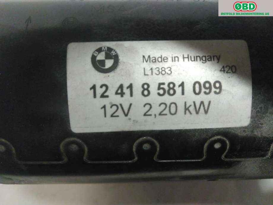 Starter diesel til BMW 5-Serie 2010-2017 (F10/F11) (F10/F11) (BMW|12 41 8 574 102||12418581099)